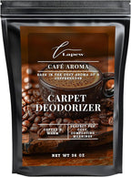 Lapew Café Aroma Carpet Deodorizer Powder - Pet Safe Freshener for Vacuuming | Scented Odor Eliminator for Home | 36 oz