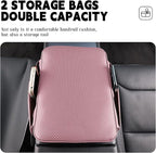 Car Armrest Cover Pad - Nappa Leather Car Center Console Cover with Breathable Holes, Non-Slip Auto Arm Rest Cushion, Universal Car Interior Accessories Fit forTesla Model Y (Pink)