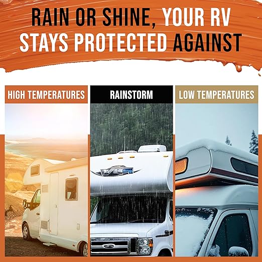 BEEST RV Roof Coating White, 32 Oz Covers up to 12.5 sq ft (2 Coats), Solar Reflective & Waterproof Sealant| Elastomeric Leak Repair Coating, Liquid Rubber RV Roof Sealant for Trailers, Camper & More