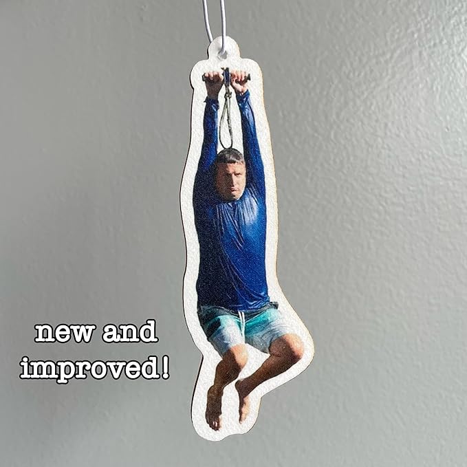Tim Robinson Zipline ITYSL I Think You Should Leave Christmas Ornament Funny Air Freshener Gift Car Decor Eucalyptus Scented