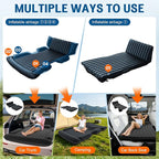 SUV Air Mattress - Thickened Car Air Mattress with Electric Pump, Portable Inflatable Car Bed with 2 Pillows, Camping Mattress Back Seat for SUV Trunk, Travel, Home (Black)