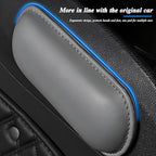 Mandark Car Knee Cushion Pad, Leather Memory Foam Vehicle Door Armrest Pillow for Leg Elbow, Comfort Auto Interior Center Console Thigh Support Mat Accessories, Universal for Most Cars (Gray)