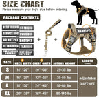 Tactical Dog Harness and Leash Set Small Sized Dog,Heavy Duty No Pull Service Dog Vest and 10 Patches with Dog Seat Belt,Reflective Adjustable Pet Harness for Training Walking Hiking Camo S