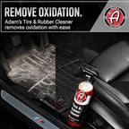 Adam's Polishes Tire & Rubber Cleaner (16 oz) - Removes Discoloration From Tires Quickly - Works Great on Tires, Rubber & Plastic Trim and Rubber Floor Mats