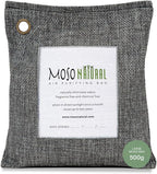 Moso Natural Air Purifying Bag 500g | Premium Bamboo Charcoal Odor Absorber for Home, Bedroom, Kitchen, Basement | Unscented Pet Odor Eliminator | Large Room Charcoal Deodorizer Bag Covers 250sqft