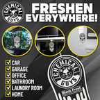 Chemical Guys Car Fresheners, Hanging Air Freshener, Black Frost Scent 12 Pack, Great for Cars, Trucks, SUVs, RVs, Home, Garage, Workspace, Dorm Room & More (4 x 3 Packs)