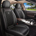AOMSAZTO Car Seat Covers Fit for Hyundai Sonata 2007-2025 2026 Full Set Premium Seat Covers Waterproof Leather Automotive Seat Cushion Protector Compatible with Airbag(5 Seats,Black&Gray)