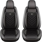 AOMSAZTO Car Seat Covers Fit for Hyundai Palisade 2020-2026 Premium Front Seat Covers Waterproof Leather Automotive Seat Covers Compatible with Airbag (2 Seats,Black)