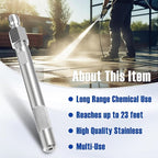 JOEJET Pressure Washer Long Range Chemical Nozzle, Shooter Tip for Pressure Washer, Long Range Pressure Washer Tip for 1.2-3.5 GPM, 1/4” Quick Connect