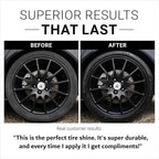 CAR GUYS Tire Shine Spray - The Perfect Deep Black Shine - Long Lasting Car Tire Dressing - No Sling & Dry to Touch - 18 Oz Kit with Applicator