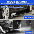 RIDGE WASHER Pressure Washer Undercarriage Cleaner, 24 Inch Undercarriage Car Washer, Under Car Pressure Washer Attachment with 3 Pcs Extension Wand, 4000 PSI