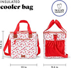 Fit & Fresh, 24-Can Soft Cooler Bag Insulated Leak-Resistant, Portable Soft Cooler, Large Cooler, Soft Sided Cooler Bag, Travel Cooler, Cherry