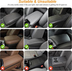 Armrest Cover for Car Fit for Jeep Gladiator - Center Console Cover with Cup Holders and 2 Storage Pockets(Black)