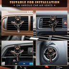Car Vent Clips - Bear Pilot Car Air Freshener Vent Clip with Rotating Propeller, Durable and Easy to Install, 2.1"x2.5"x2.4" Versatile Size, 2 Aroma Tablets Included, Adds a Playful Touch to Interior