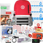 72 HRS Deluxe Emergency Survival Kit - Heavy Duty 72 Hour Bag Survival Kit for Earthquake, Hurricane, Tsunami, Winter, Blackout - Includes Emergency First Aid Kit, Water, Food