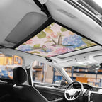 NDISTIN Hummingbird Car Ceiling Cargo Net Large Capacity Car Interior Roof Storage Net Hydrangea SUV Sundries Storage Pouch Loadbearing Mesh Net Holder with Adjustable Buckle Auto Accessories