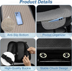 Car Seat Covers, 2 Pack Linen Front Seat Covers for Car, Non-Slip Soft Breathable Front Car Seat Protector Universal Fit Most Automotive, Van, SUV, Trucks (2Pack Light Grey)