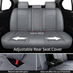 Nappa Leather Car Seat Covers Full Set, Gray Car seat Protector 5 Seats, Waterproof Car Seat Cushion, Universal Automotive Seat Covers Fit for SUV Truck Pick-up Sedan, Front and Rear