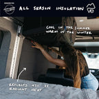 VanEssential Insulated Magnetic Blackout Window Cover Designed for Mercedes-Benz NCV3 & VS30 Crew Window with Bare Metal Window Frame ONLY (Van Years 2007 to Current Model) - Charcoal Gray