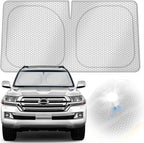 helloleiboo Graphene Car Windshield Sun Shade – 57" x 31" Foldable Car Sun Shade, Advanced Heat Absorption & UV Protection, Universal Fit for Cars, SUVs & Trucks