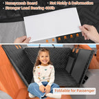 Back Seat Extender for Dogs,Hard Bottom Car Seat Cover for Dogs with Mesh Window,Waterproof Backseat Pet Cover Hard Bottom-Dog Car Seat Cover for Back Seat Dog Hammock for Car/SUV