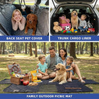 Dog Car Seat Cover for Back Seat - Waterproof and Anti-Slip Car Dog Seat Cover, with Hammock Design for Safe and Comfortable Travel, Suitable for Most Cars Trucks SUVs