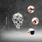 Skull Car Decor,Goth Car Air Freshener Vent Clip,Silver Snake Skull Horror Dahsboard Decorations Accessories,Refillable Clip On Diffuser for Women Teens