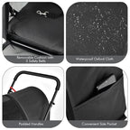 Giantex Double Pet Stroller with 2 Detachable Carrier Bags, Safety Belt, 4 Lockable Wheels, Folding Cat & Dog Stroller for Small Medium Pets, Cats Dogs Puppy Travel Strolling Cart (Black)