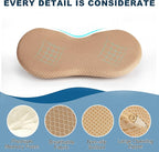 Car Seat Cushion, Memory Foam Seat Pad for Sciatica and Lower Back Pain Relief, Seat Cushion for Car Seat Driver (Beige)