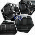 Skechers Air-Cooled Memory Foam Seat Covers,Mesh Thick Car Seat Covers,Piping Leather Car Seat Cover,Airbag Compatible,Automotive Comfort for Most Cars, Vans, Trucks, SUV(Blue,Full Set)