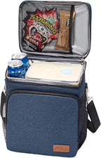 TuErcao Insulated Cooler Bag 6/24 Can Collapsible Leakproof Soft Sided Cooler for Car, Portable Foldable Small Ice Chest for Beach Camping Picnic Travel, 5/15qt Lunch Box for Men Work