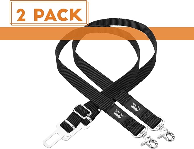 Mr. Pen- Adjustable Dog Seat Belt for Car, 2 Pack, Pet Safety Harness, Car Leash