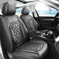 Fit Tucson Car Seat Covers Compatible with Hyundai Tucson 2010-2024 2026, Premium Leather Breathable, Wear Resistant, Airbag Compatible, All-Weather Protection & Full Coverage, Full Set Black