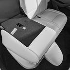 Seat Cover for Tesla Model Y Juniper 2025 2026 Custom Fit Leather Seat Cover Full Set Compatible Airbag Seat Cushion Cover (Model Y Gray-25-26)