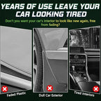 Plastic Restorer for Cars, 100ml Long-Lasting Black Trim Restorer, Waterproof, UV & Stain-Resistant, Ceramic Coating-Helps Repair Faded or Damaged Black Plastic Trim - Works in Seconds