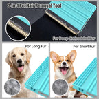 Mini Pet Hair Remover – 2025 Reusable Carpet Rake & Fur Scraper for Furniture, Car Interior, Hair Remover Brush for Bed, Couch, Home Surfaces Blue