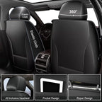 Car Seat Covers Fit for Kia Sorento 2007-2023 2024 2025 Custom Faux Leather Front Set Breathable Seat Cover Fit for Sorento (2 Seat,Black)
