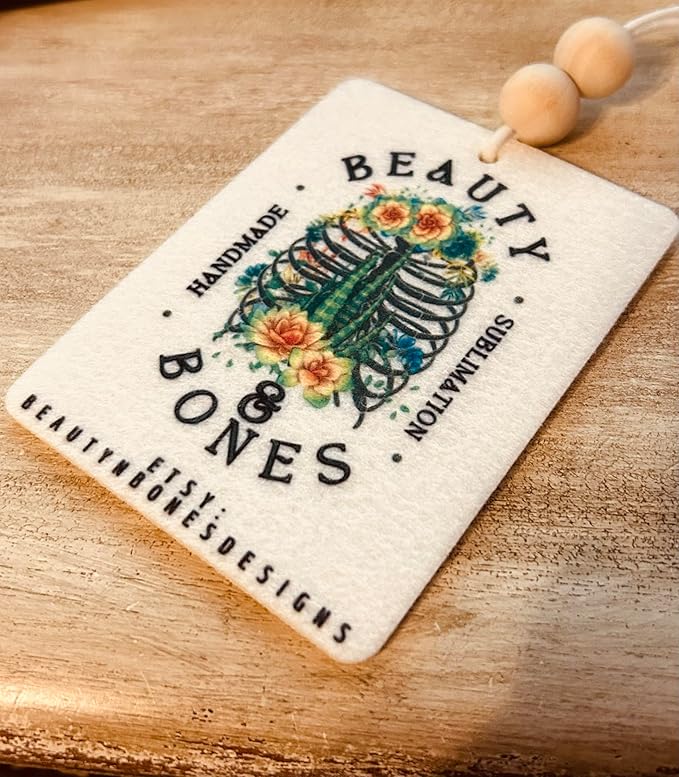 Beaded Custom Car Air Fresheners Real Photos | Double Sided | Gifts Under 10