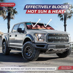 1-Piece Windshield Sun Shade - Foldable Car Front Window Sunshade for Cars SUV Truck Heat Blocker Visor Protector Blocks Max UV Rays and Keeps Your Vehicle Cool (Small = 59 x 28.5 inches, Palm Trees)
