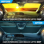 Car Windshield Sun Shade Foldable | Front Windshield Shade for Sun, Heat and UV Rays | Sunshade for Car Front Window and Interior Sun Protection | Medium (28 x 31 inches)