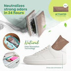 Roonin Shoe Freshener - Gym Bag Deodorizer - Boot Deodorizer - Shoe Odor Elimination - Activated Charcoal Odor Absorber - Stinky Shoes Smell Eliminator (2-pack)