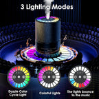 Car Air Freshener, Smart Car Air Freshener, Music-Synced RGB Ambient Lights with Auto On/Off, 150ml, Suitable for Cars, Homes, Offices, Bedrooms (Angels)