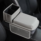 JEYODA Upgraded Car Armrest Cover,Premium Leather Car Armrest Cover Cushion with Storage Holder, Caddy for car (grey)
