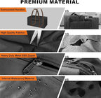COOLBEBE 24x12x12 Inch Travel Duffle Bag (53L), Mid-Size Weekender for Overnight Trips, Camping, and Sports Gear Hauling, Water Resistant, Black
