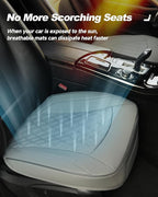 West Llama PU Leather Car Seat Cover Fit Winter,Breathable Bottom Seat Covers for Cars for Heated Seats,Universal Fits 90% Cars,SUVs,Sedans,21.26 × 20.86 Inch(1Piece-Gray)