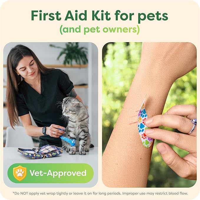 KeepGoing Pet First Aid Kit for Dogs & Cats – Emergency Kit for Travel, Car & Camping – Pet Essentials & Supplies – Dog & Cat Travel Accessories