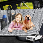 URPOWER 2026 Upgraded Back Seat Extender for Dogs - Large Hard Bottom Dog Car Seat Cover Holds 550lbs, Waterproof Dog Hammock Pet Bed with High-Density Foam Non-Slip Backseat Protector