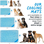 INSPECTOR TAIL Self Cooling Mat for Dog + Free String Bag/Washable & Portable Pet Soft Pad for Indoor or Outdoor/Perfect as Blanket for Kennel Sofa Bed Floor Car/Blue