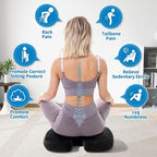 Car Seat Cushion, Memory Foam Cushion Non Slip for Wheelchair, Cars, Desk, Gaming & Office Chairs, Ergonomic Cushions Pad for Tailbone Pain Relief Sciatica & Back Support, Black