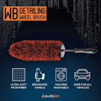 Suds Lab WB Premium Detailing Wheel Brush for All Vehicle Types – 17.7" Ultra-Soft and Scratch-Free Reusable Rim, Wheel, and Tire Brush for Deep Cleaning